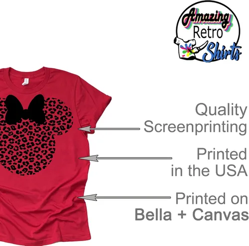Vista 4 de Leopardo Minnie Camisa Cheetah Minnie Camisa Camisa Animal Kingdom Camisa de Safari Casual Camisa de Manga Corta