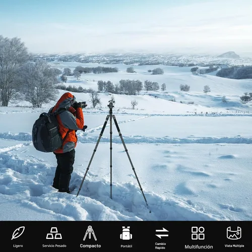Vista 3 de Trípode resistente de 80/85 pulgadas para cámara y teléfono, trípodes monopié de 85" para cámara, trípode para binoculares DSLR, visores ópticos