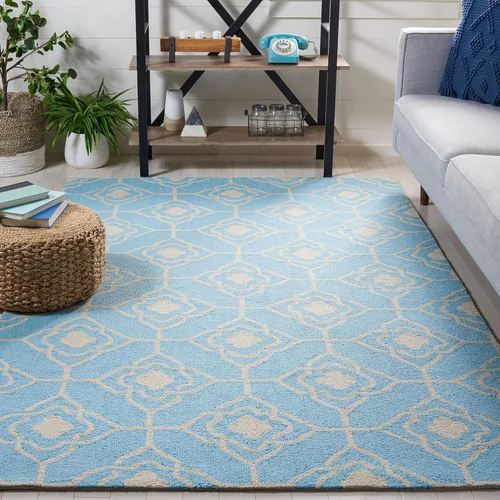 Vista 15 de SAFAVIEH Four Seasons Collection FRS233F FRS233F - Alfombra de pasillo floral con gancho a mano, 2 pies 3 pulgadas x 8 pies, color gris y dorado
