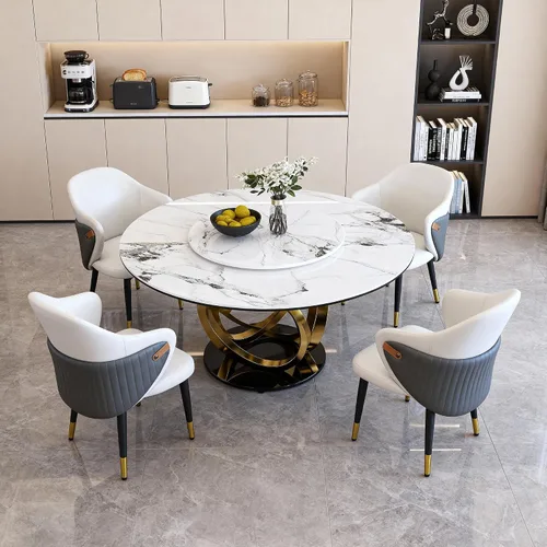 Vista 6 de Montary Juego de 2 sillas de comedor, modernas sillas de comedor empalmadas de piel sintética, respaldo ergonómico curvado con patas de acero al