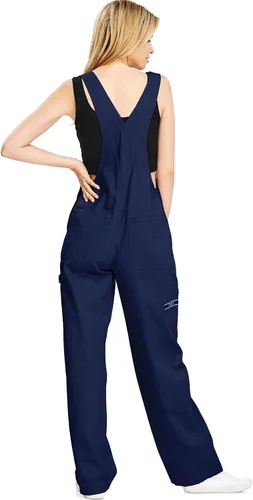 Vista 12 de Overoles holgados de sarga y mezclilla para mujer de talla grande