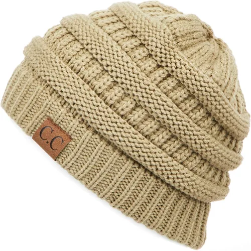 Vista 102 de C.C Trendy Warm Chunky Soft Stretch Cable Knit Beanie