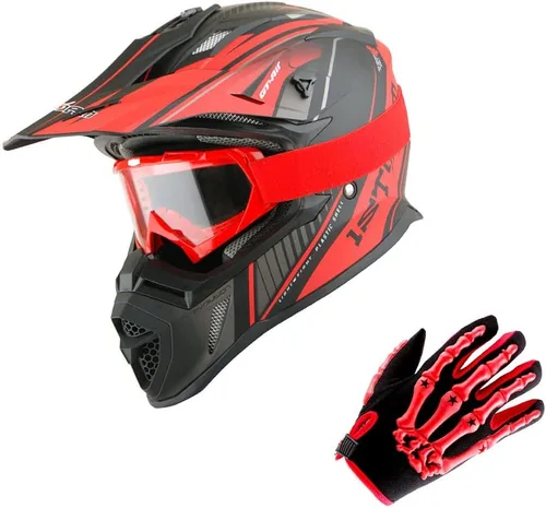 Vista 7 de 1Storm - Casco de motocross para adultos BMX MX ATV Dirt Bike Downhill Mountain Bike, estilo de carreras H637