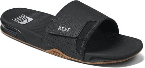 Vista 2 de REEF Fanning Slide - Sandalias para abrebotellas para hombre, soporte de arco, suela duradera, resistente al agua