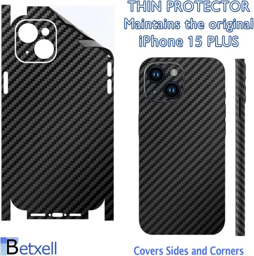 Vista 2 de 15 Plus Skin Wrap 3M Película protectora para lados y espalda, compatible con iPhone 15 Plus