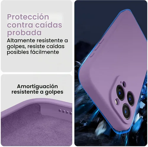 Vista 4 de FireNova Funda diseñada para iPhone 15 Pro, funda de teléfono de silicona mejorada [protección de cámara] con [2 protectores de pantalla], forro