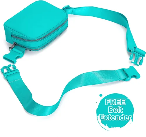 Vista 7 de AROME Mini bolsa de cinturón para mujer, riñonera de moda, cangurera cruzada con extensor de correa para mujeres y hombres, bolsa de cintura