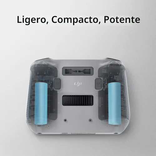 Vista 3 de DJI RC, control remoto con cuerpo ligero, pantalla FHD, batería de 4 horas, palancas de control de precisión, transmisión O3+