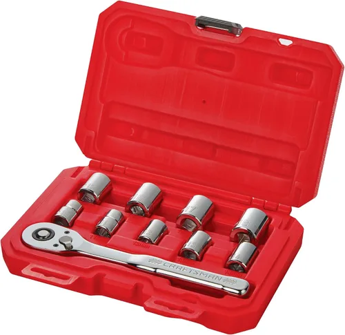 Vista 4 de CRAFTSMAN CMMT34564 - Juego de herramientas mecánicas, métrico, transmisión de 3/8 pulgada, 10 piezas