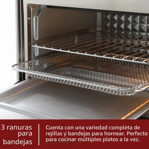 Vista 4 de Horno freidora de aire digital de acero inoxidable de 21.13 cuartos de galón, horno de convección multifunción con 4 elementos calefactores