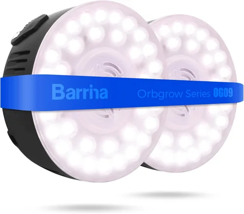 Vista 15 de Barrina Orbgrow OG09 Puck - Luz LED de crecimiento, 5000 K 9 W (equivalente a 135 vatios), luces de plantas para plantas de interior de espectro