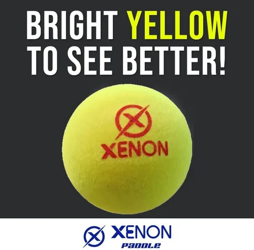 Vista 4 de X Platform Tennis Balls by Xenon, Bright Yellow for High Visibility, Superb Durability, APTA Approved, 2 Balls per Sleeve