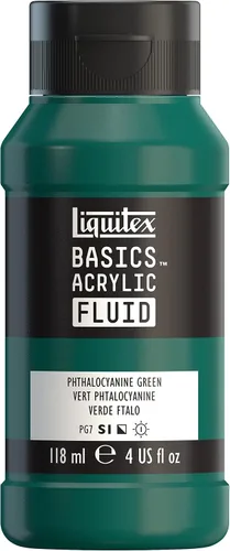 Vista 47 de Liquitex BASICS - Pintura acrílica fluida, botella de 4 onzas, tono permanente carmesí lizarina Super Versatile, Fine Art Pigments; Fluid
