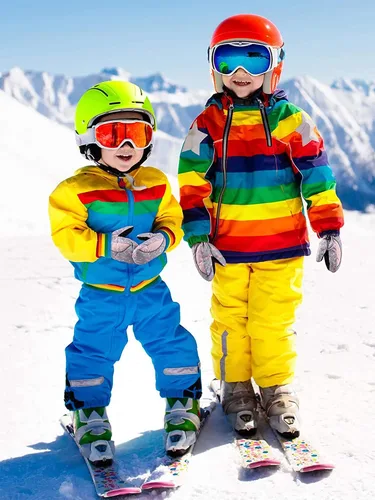Vista 6 de SATINIOR 2 pares de guantes impermeables para niñas y niños, guantes de nieve cálidos para niños