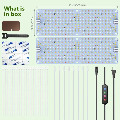 Vista 9 de SDOVUERC Luces de Crecimiento de Espectro Completo 384 LEDs, Luces de Crecimiento de Plantas de 24W para Plantas de Interior con Función de Conexión