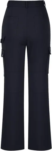 Vista 6 de SHOPESSA Pantalones cargo para mujer con bolsillos, pantalones cargo de cintura alta, pantalones largos casuales de senderismo, pantalones