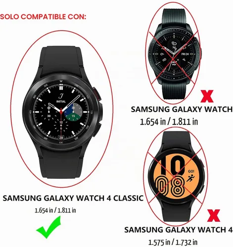 Vista 2 de E ECSEM Funda compatible con Samsung Galaxy Watch 4 Classic de 1.654 pulgadas, 1.811 pulgadas, 8 paquetes de funda protectora de TPU suave a prueba