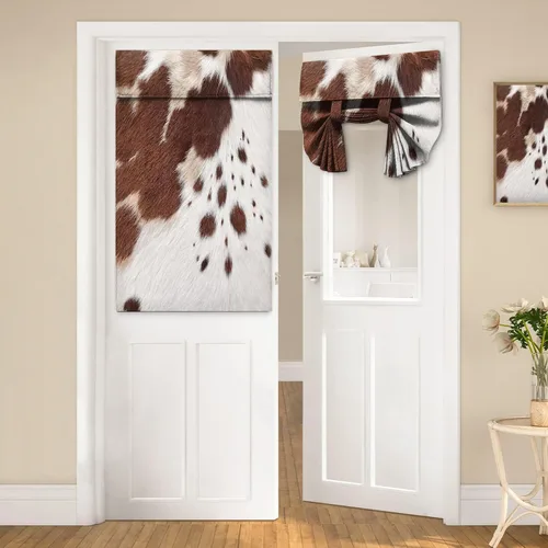 Vista 35 de Cortinas de puerta negras y rojas para ventanas de puerta, estampado de leopardo y cebra, cortinas de ventana para puerta de vidrio francesa