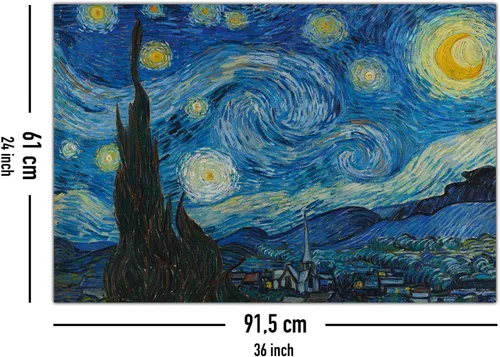 Vista 5 de Póster de la noche estrellada de Vincent van Gogh.