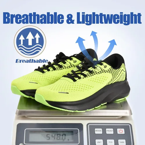 Vista 4 de JACKSHIBO Zapatos de punta ancha para hombres y mujeres, tenis anchos para correr en carretera, ligeros, transpirables, neutros, acolchados