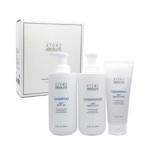 Vista 6 de Atomy Absolute Hair Care Set (3pcs) - Champú, acondicionador y paquete para el cabello
