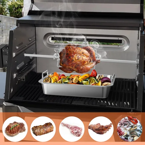 Vista 7 de onlyfire Kit de asador de acero inoxidable Accesorios para barbacoa