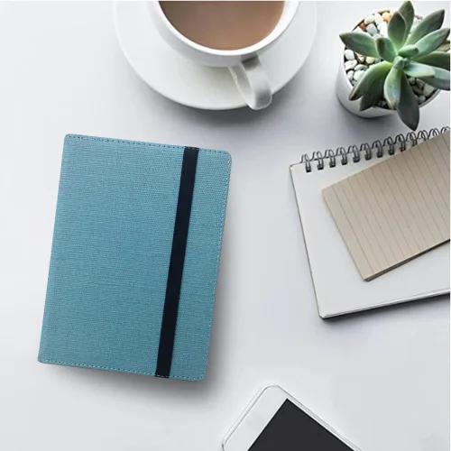 Vista 6 de Funda universal de lino natural para lector de libros electrónicos de 6 pulgadas (azul egeo)