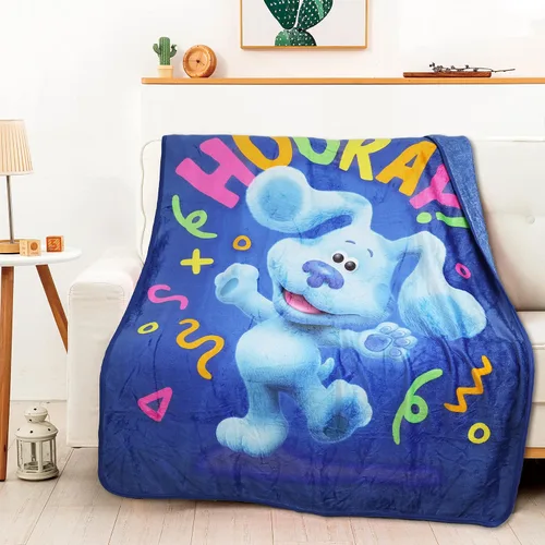 Vista 2 de Northwest Blues Clues - Manta de seda táctil, 46 x 60 pulgadas, azul hurra