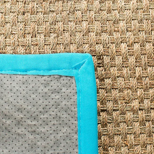 Vista 67 de SAFAVIEH Natural Fiber Collection NF114A - Alfombra de pasillo de hierba marina con patrón de tejido de cesta y borde, de 2 pies 6 pulgadas x 16