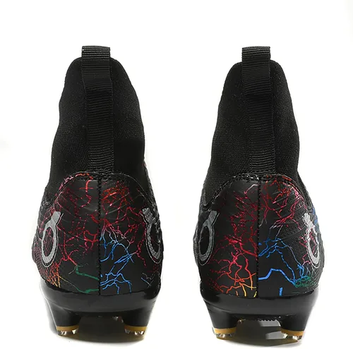 Vista 5 de Men's Soccer Shoes High-Top Soccer Cleats Outdoor Breathable Athletic Professional Spikes Youth Boys Football Shoes Unisex