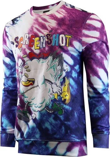 Vista 10 de Screenshot - Sudadera de forro polar con cuello redondo para hombre, estilo urbano de hip hop, sin botones F11080-neón