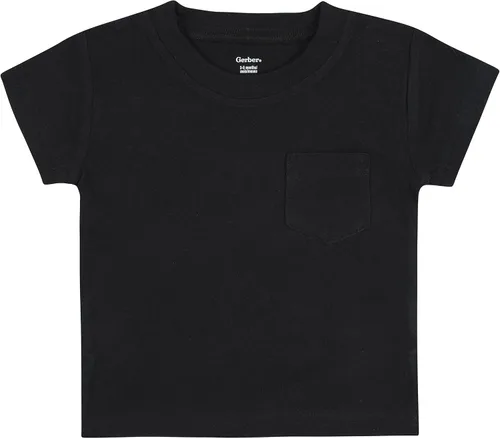 Vista 2 de Gerber Paquete de 3 camisetas de manga corta con bolsillo para niños pequeños