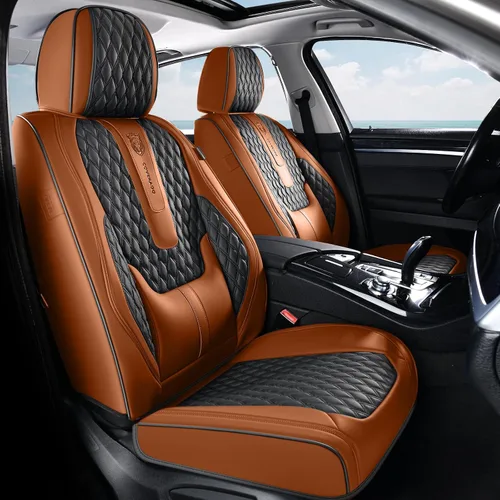 Vista 70 de Coverado Fundas de asiento delantero, fundas de asiento delantero de automóvil, fundas de asiento de piel de napa para automóviles, fundas