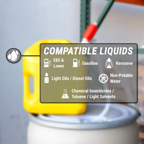 Vista 6 de TERA BOMBA TRDP14 Bomba de combustible manual manual para sifón de gas Bomba de transferencia líquida, para aceites ligeros, queroseno o productos