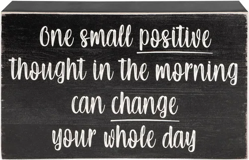 Vista 3 de Esur Letreros de caja negra inspiradores positivos para escritorio de oficina en casa, todo es figurable+un pensamiento positivo
