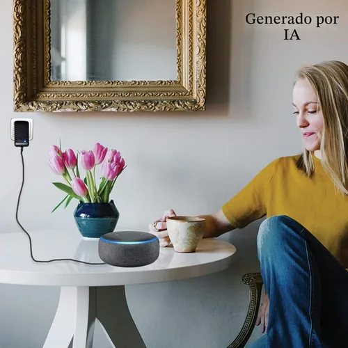Vista 5 de Enchufe de cable de alimentación de 15 W para Alexa Echo Dot 3 4 5 Gen, Spot, Show 5
