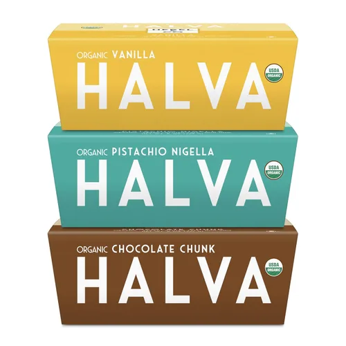 Vista 15 de HEBEL & CO Paquete de 3 trozos de chocolate Halva Certificado USDA orgánico, sin gluten, Kosher y vegano, 8 onzas cada uno