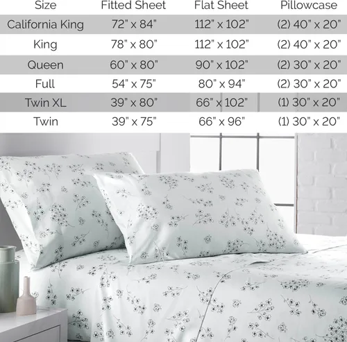 Vista 36 de Southshore Fine Living, Inc. Colección Winter Brush, juego de sábanas de 3 piezas para cama individual, sábana bajera con bolsillo profundo de 14
