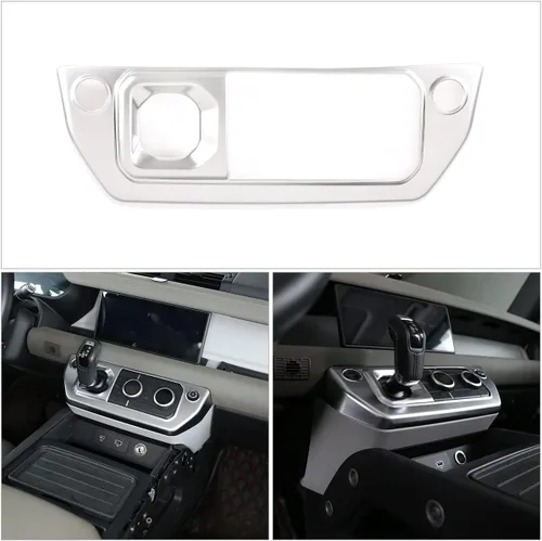 Vista 3 de Marco de botón de modo de aire acondicionado de control central ABS para Land Rover Defender 110 2020 2021 2022 2023 Accesorios de coche