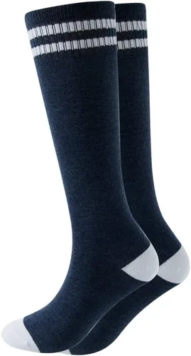 Vista 15 de Calcetines altos hasta la rodilla para niños, calcetines de fútbol de algodón para niños, niñas, niños pequeños