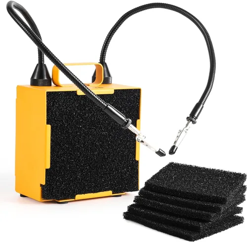 Vista 9 de KOTTO Absorbedor Eliminador de Humo de Soldadura Extractor de Humos Absorbedor de Prevención de Humo Ventilador de Trabajo DIY para Estación