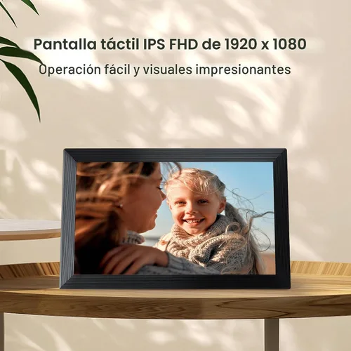 Vista 3 de Frameo Digital Frame WiFi, 15.6 inch Digital Picture Frame Large Display