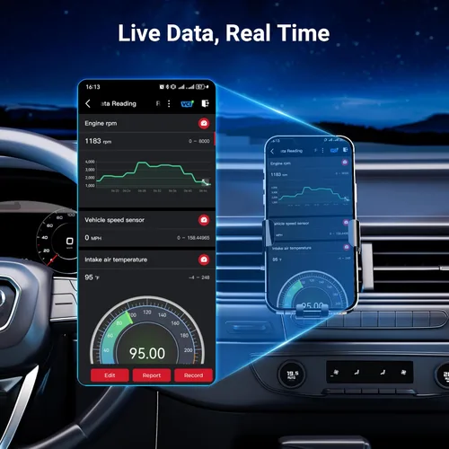 Vista 7 de GOOLOO DEEPSCAN DS100 Escáner OBD2 Bluetooth, herramienta de diagnóstico de todo el sistema, lector de códigos de coche para iOS y Android, 6+