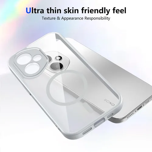 Vista 178 de Funda magnética transparente compatible con Xiaomi 17T, color negro 2 en 1 PC + TPU cubierta de teléfono a prueba de golpes, carcasa protectora