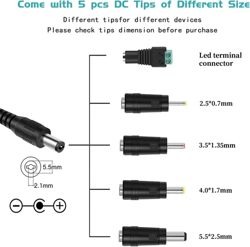Vista 3 de Fuente de alimentación de 100V-240V a 24V, adaptador de corriente de 24V 1A