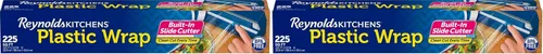 Vista 4 de Reynolds Envoltura de papel de aluminio de 200 pies cuadrados + envoltura de plástico de corte rápido Reynolds Kitchens, paquete de 225 pies