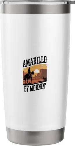 Vista 3 de Amarillo By Mornin Folk Style Western Country Music Stainless Steel Insulated Tumbler
