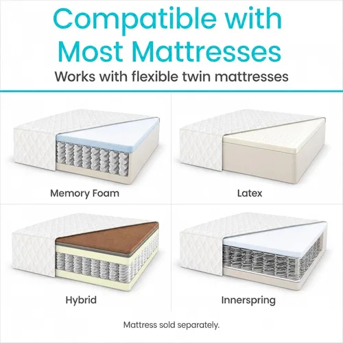 Vista 13 de Vive Base de cama ajustable (individual) – Base de cama eléctrica de metal