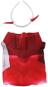 Vista 6 de Cosplay.fm Traje de batalla rojo para mujer, disfraz de anime para cosplay, overol de elastano