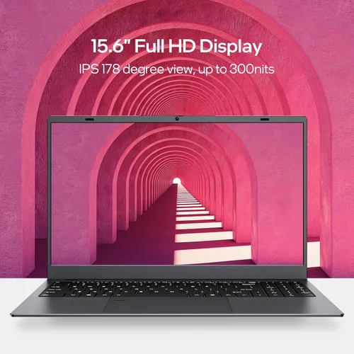 Vista 3 de UOWAMOU 15.6 pulgadas, 16 GB de RAM, SSD de 512 GB, computadora portátil con pantalla FHD IPS, N5095 Quad Core, WiFi 2.4/5G, retroiluminación BT4.2